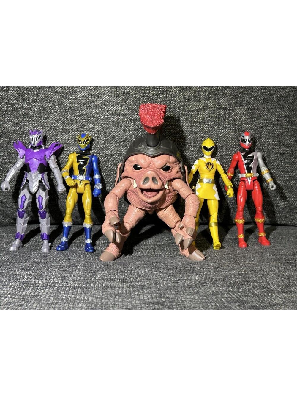 Power Rangers Dino Fury & Beast Morphers 6" Action Figure Lot with Pudgy Pig